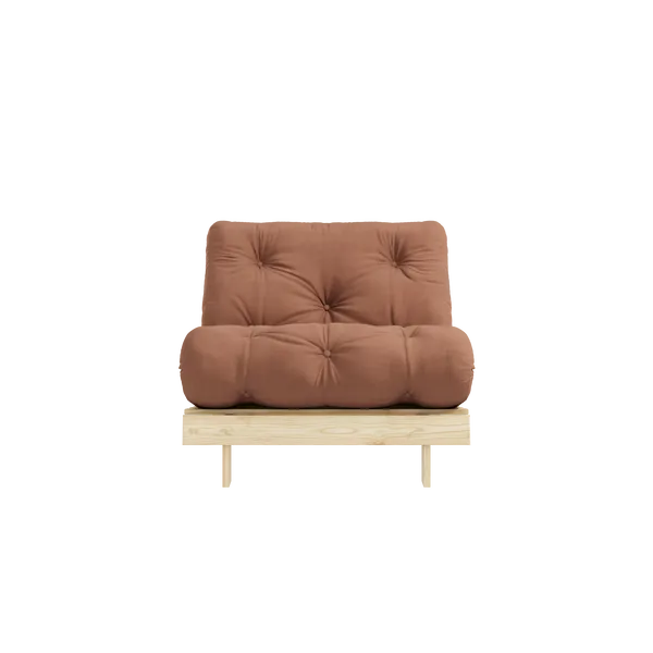 Roots 90 Loungestol Fyrretræ / Clay Brown