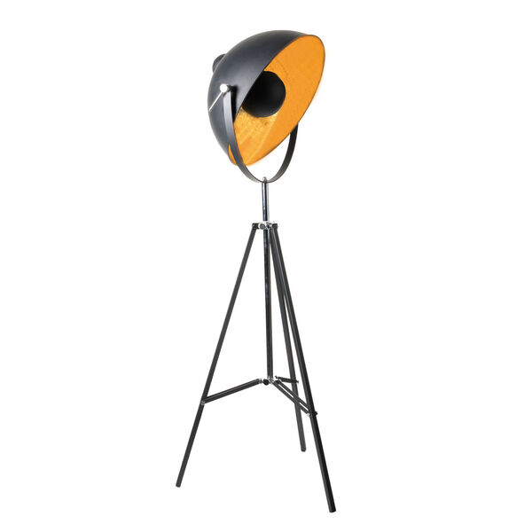Captain Gulvlampe Sort / Gull
