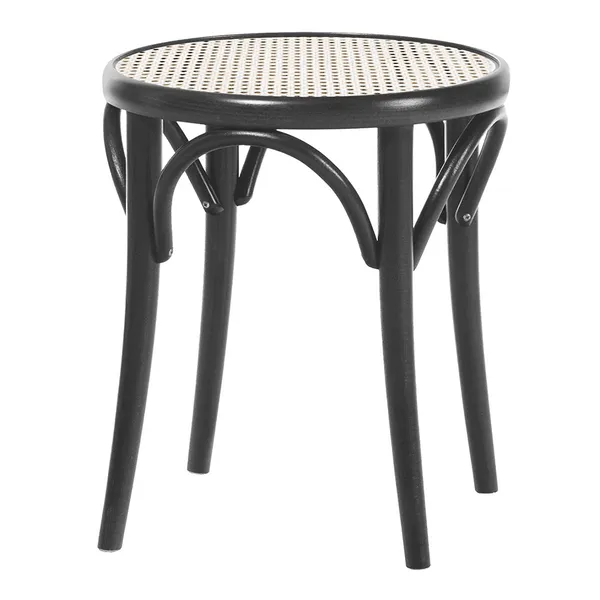 No 60 Taburet Rattan/Sort