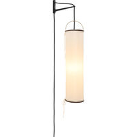 Silk Lantern Seinävalaisin Natural White Silk / Musta