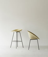 Mat Barstool 75 cm Seaweed / Black