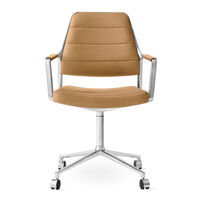 455 Svingstol Med hjul Camel Leather