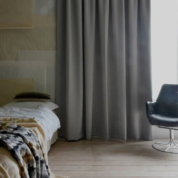 Hotellipimennysverho Kaksinkertainen Leveys 290x270 cm Harmaa