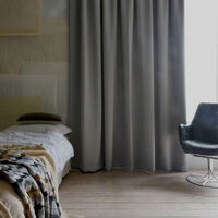 Hotellipimennysverho Kaksinkertainen Leveys 290x270 cm Harmaa