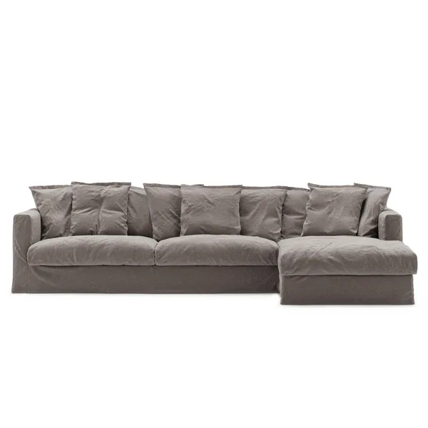 Betræk Til Le Grand Air 3-personers Sofa Hør Divan Højre Smokey Granite