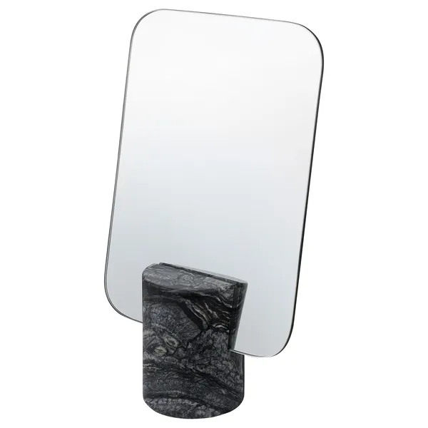 Marble Spegel Svart / Grå