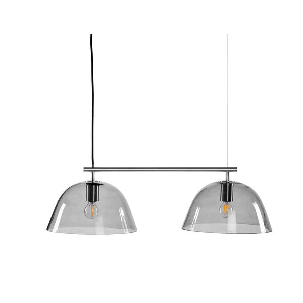 Wendo 70 Pendel Nikkel/Røgfarvet Glas