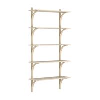 Levi Wall Shelf 90 cm Big Aluminium / Naturlack Ash