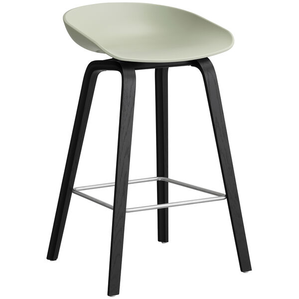AAS 32 2.0 Barstol 65 cm Svartlackad Ek / Pastel Green