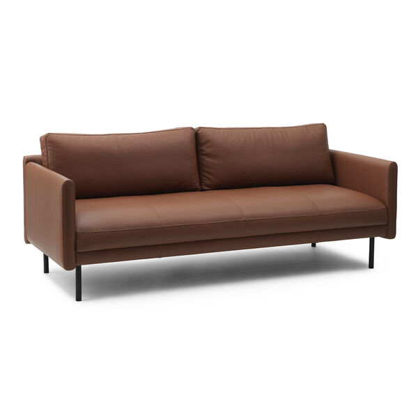 Rar 3-Sitssoffa Leather Cognac