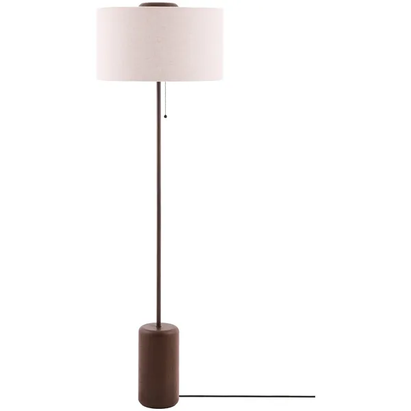 Bosco Gulvlampe Mørkbejdset Egetræ / Beige