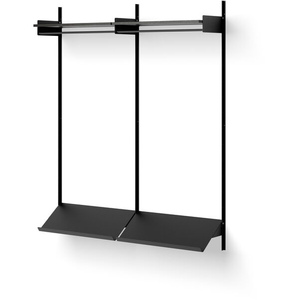 Wardrobe 2 Hylle Sort / Sort Ask
