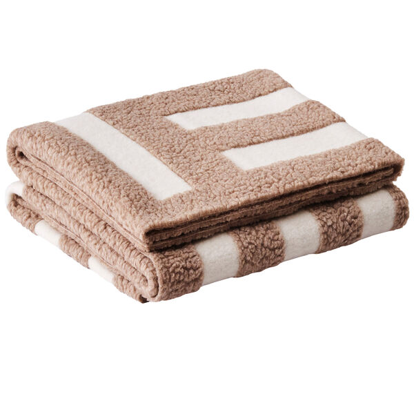 Labyrinth Plaid 150x190 cm Hvid / Beige