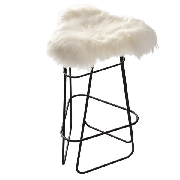 Iceland Barstol 65 cm Sort / Wild White