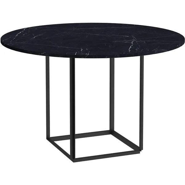 Florence Matbord 120 cm Svart Marmor / Svart