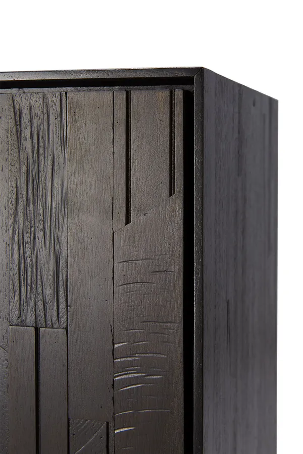 Teak Mosaik Sideboard Fyra Dörrar