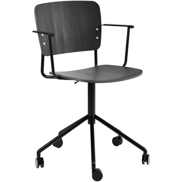 Mono black Swivel adjustable/armrests/ Oak Black
