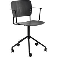 Mono black Swivel adjustable/armrests/ Oak Black
