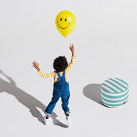 Point Outdoor Sittpuff Ø50 cm Stripe Azure