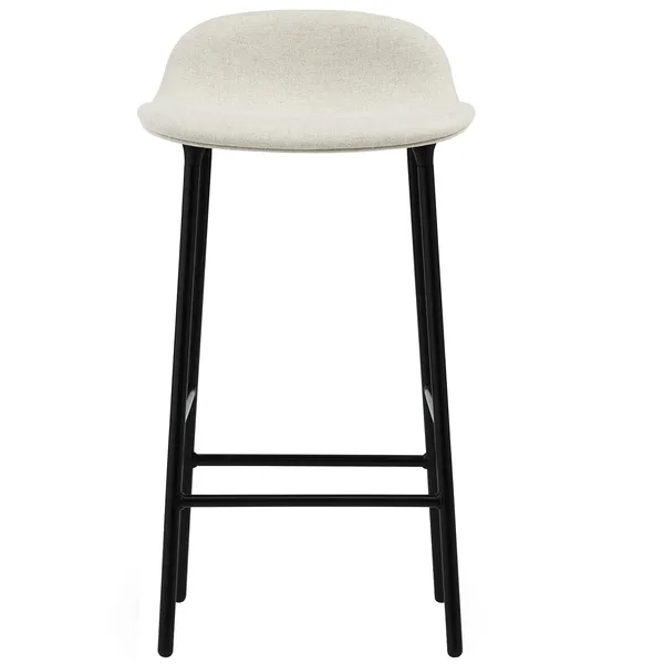 Form Barstol 65 cm Vit / Svart Stål