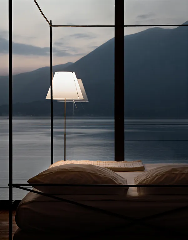 Costanza Floor Lamp Aluminum/White