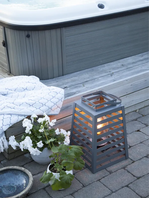 Yankton table/Floor lamp IP44 Sand Black