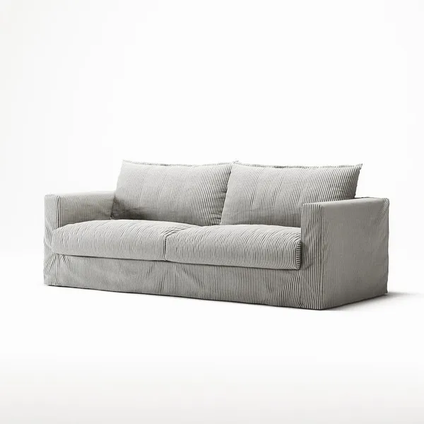 Klädsel Till Le Grand Air Nou 3-sitssoffa Linne Ash Stripe
