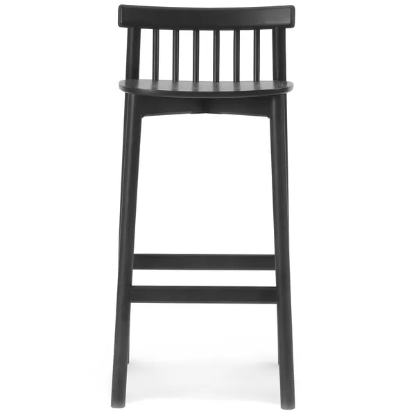 Pind Barstol 75 cm Sortbejdset Asketræ