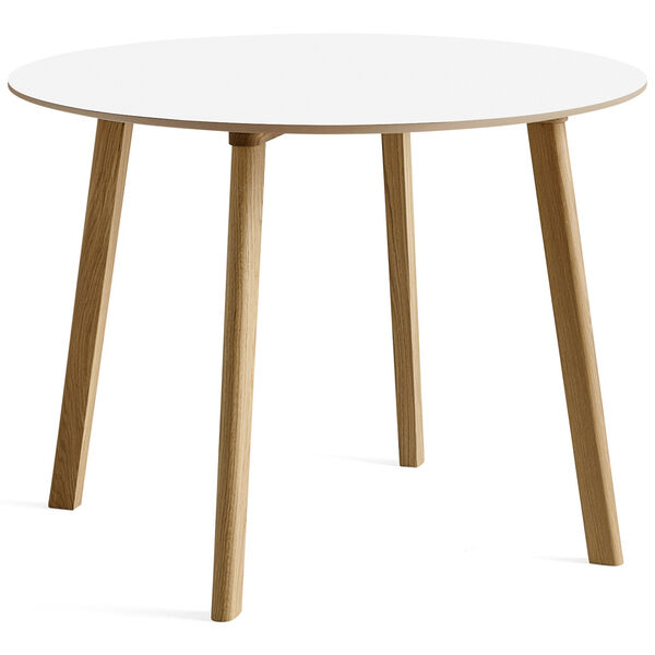 CPH Deux 220 2.0 Bord Ø100 cm Pearl White / Vattenbaserad Lackad Ek