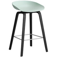 AAS 32 2.0 Barstol 65 cm Svartlakkert Eik / Dusty Mint