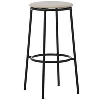 Circa Barstool 65 cm Black Steel Barstol Skum Hvit