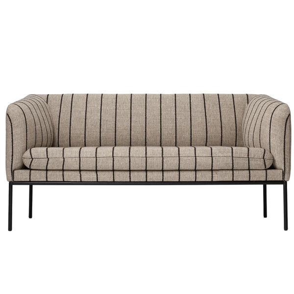 Turn Boucle 2-Seter Sofa / Svart Sand
