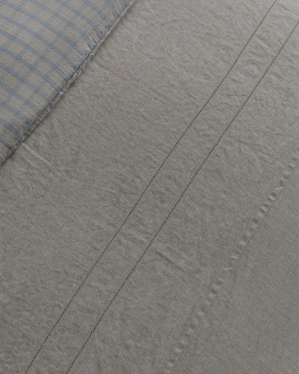 Hemstitched Linen Bedspread 180x280 cm