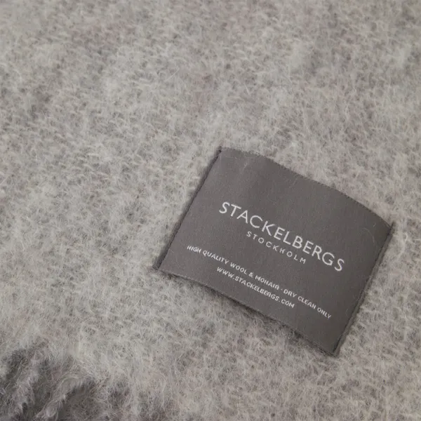 Mohair Pledd 130x170 cm Hvit / Skiffer Melange