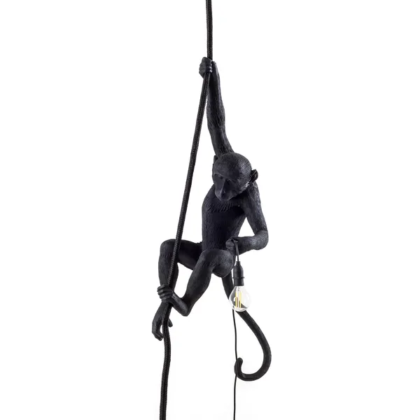 Monkey Pendel Med Rep Utomhus Svart