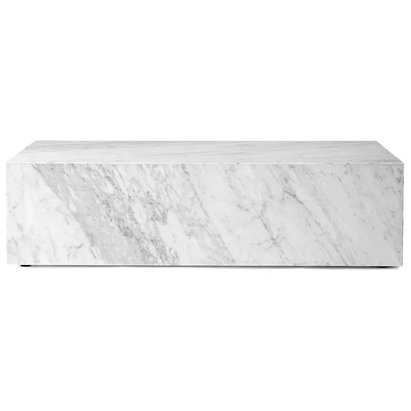 Plinth Low Sofabord 100x60 cm Carrara Marmor