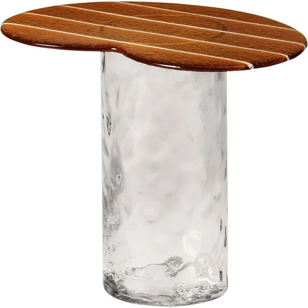 Striche Side Table Orange / Transparent