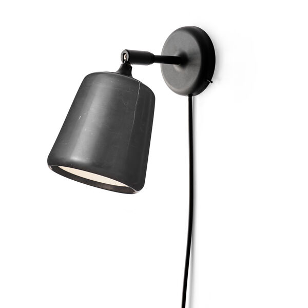 Material Vegglampe Svart Marmor