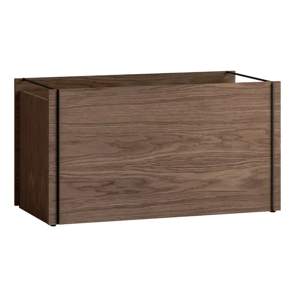 Förvaringslåda 30x60 cm Svart / Rökt Ek