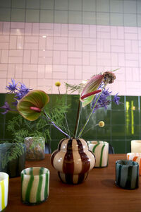Curlie Vase Beige / Brun