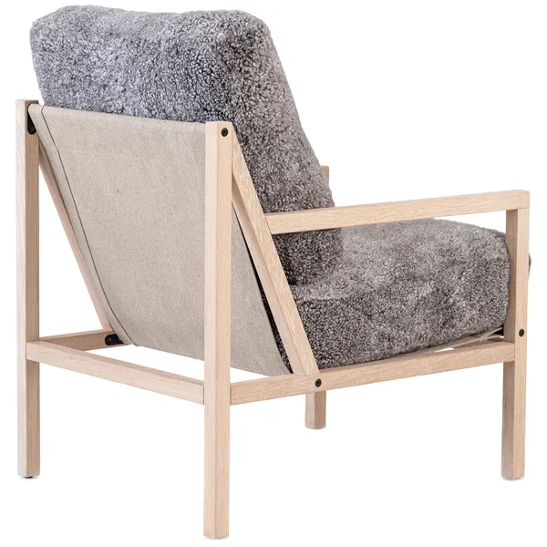 Seventy Five Wood Lænestol Hvidpigmenteret Eg / Fåreskind Scandinavian Grey
