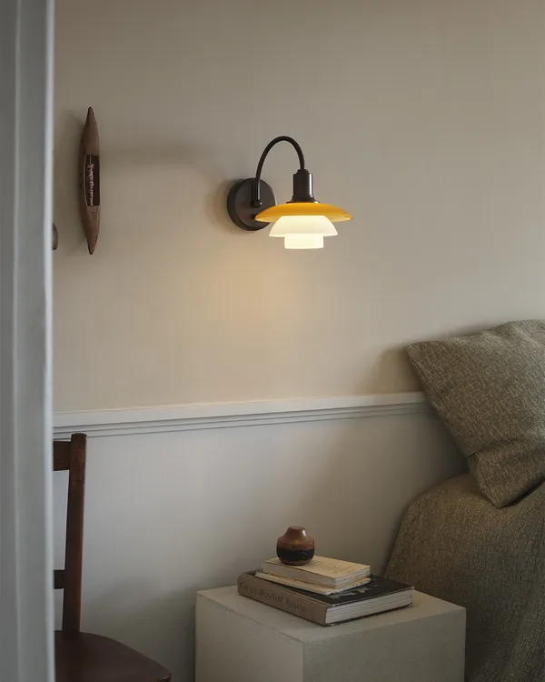 PH 2/2 Væglampe Hardwired Centenary Edition Amber / Opal White