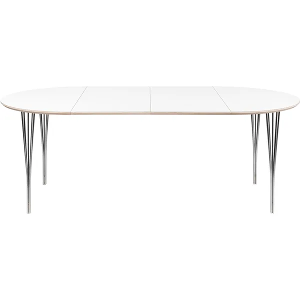 Symphony 82 Matbord Ø105 Vit Laminat / Krom