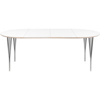 Symphony 82 Matbord Ø105 Vit Laminat / Krom