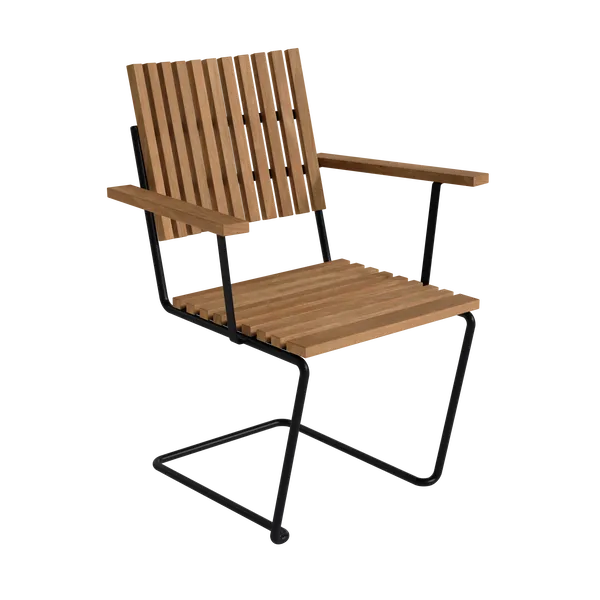 Bovik Lænestol Teak / Sort Stål