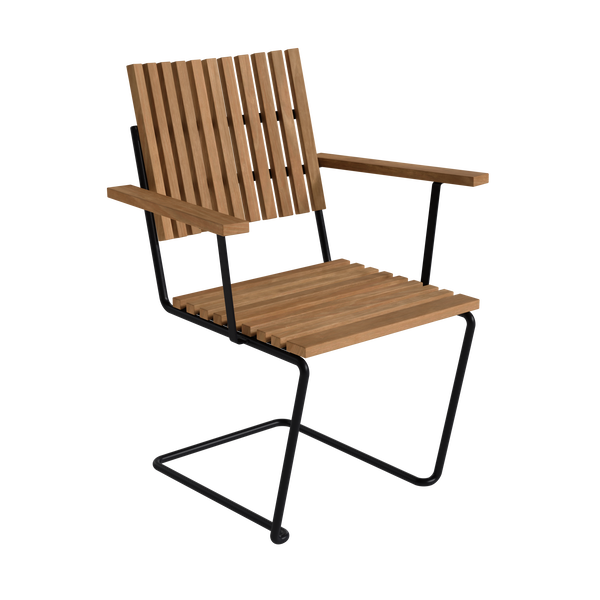 Bovik Nojatuoli Teak / Musta Teräs