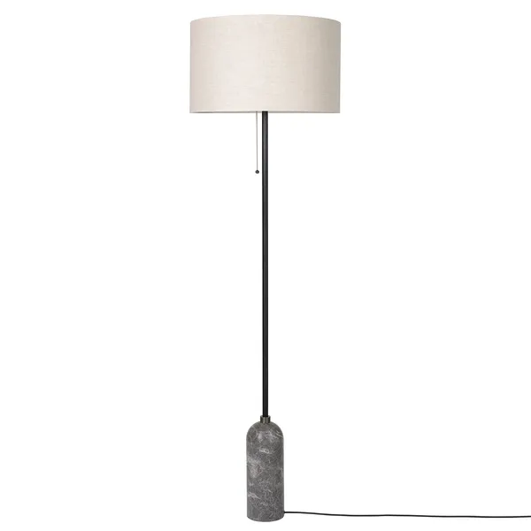Gravity Gulvlampe Grå Marmor / Canvas
