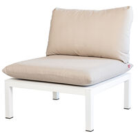 Domino set of seat and backrest beige