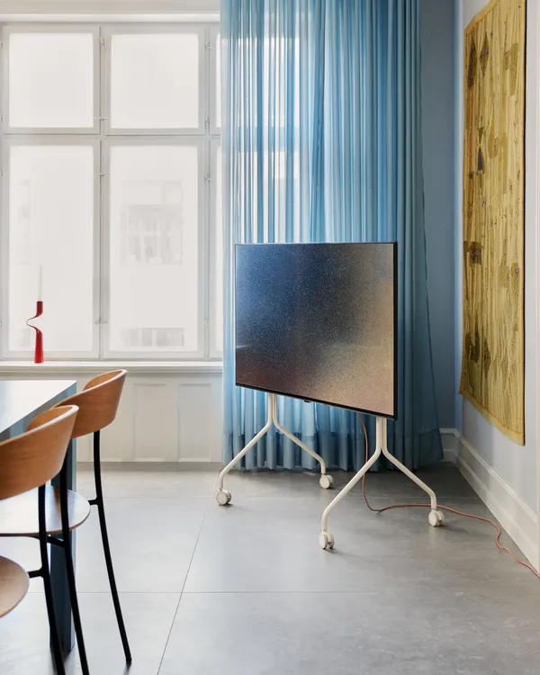 Moon Rollin' Tv Stand Pearl