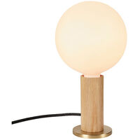 Knuckle Table Lamp With Sphere IV Light Source Oak